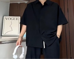 冰絲短袖襯衫